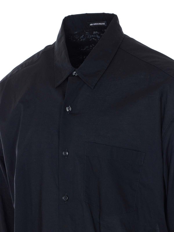 The Best Shops ANN DEMEULEMEESTER: shirts - Black Mark High Comfy Shirt