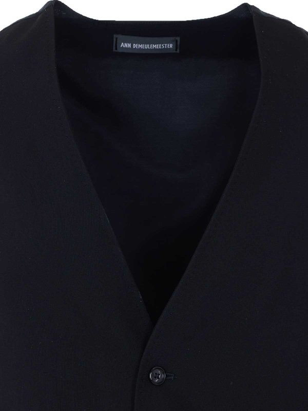 ベスト - 黒 shop online: ANN DEMEULEMEESTER
