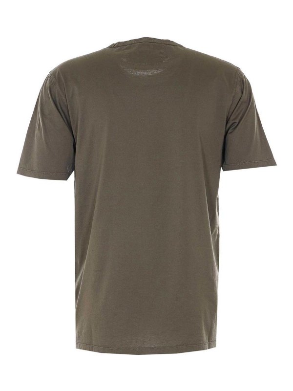 C.P. COMPANY: t-shirts online - Green Mercerized T-Shirt