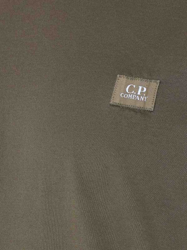 The Best Shops C.P. COMPANY: t-shirts - Green Mercerized T-Shirt