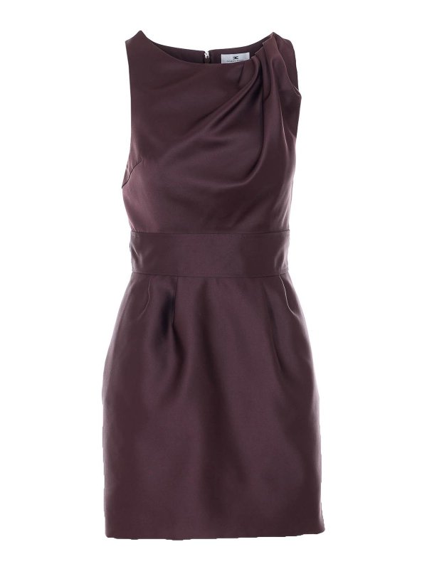 ELISABETTA FRANCHI: Robes courtes - Robe Courte - Marron