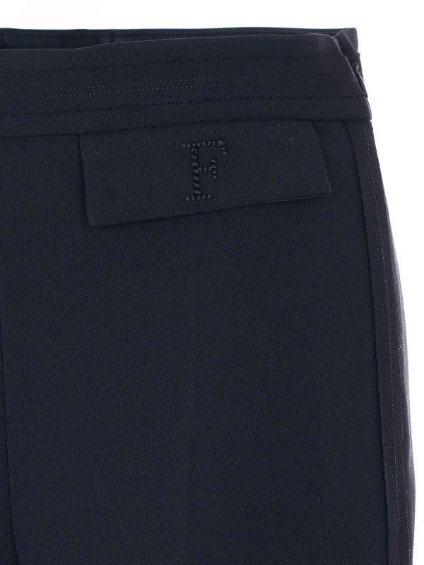 The Best Shops ELISABETTA FRANCHI: casual trousers - Black Pants