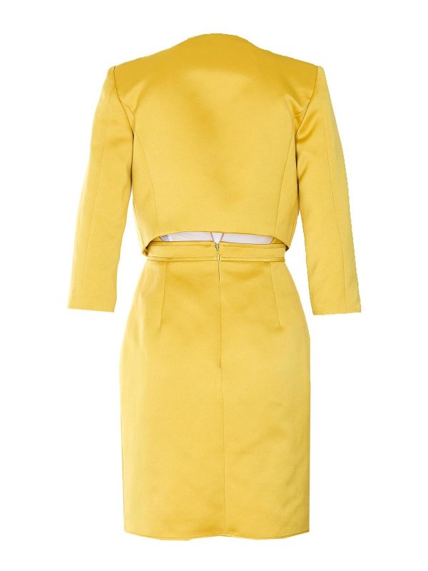 ELISABETTA FRANCHI: knee length dresses online - Yellow Dress
