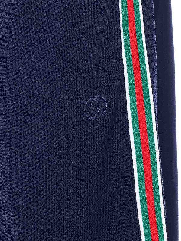 Blue Track Pantselasticized On Waist shop online: GUCCI