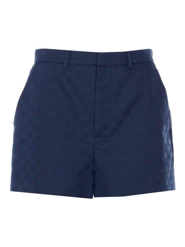 GUCCI: Trousers Shorts - Blue Shorts