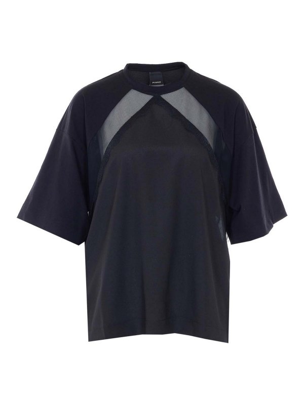MULBERRY: crew necks - Black Stephanie T-Shirt