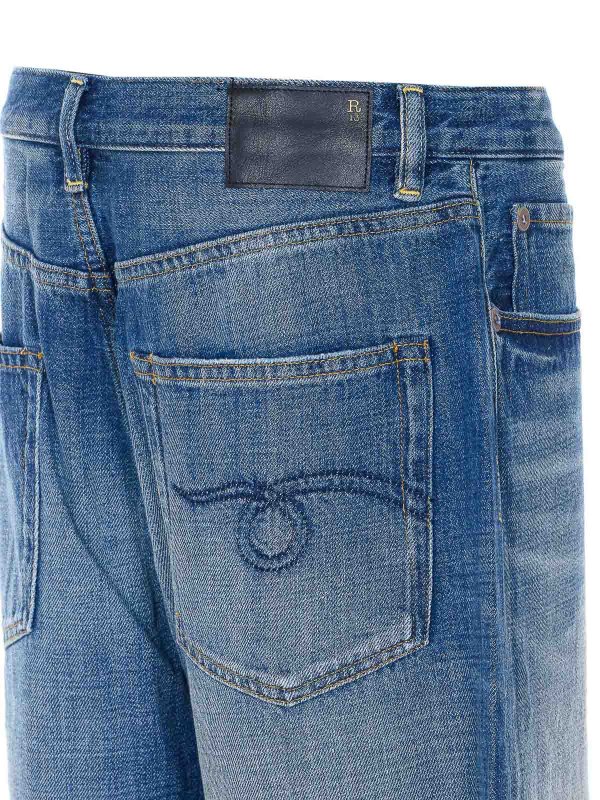The Best Shops R13: straight leg jeans - Raine Blue Darcy Loose Jeans