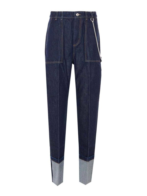 SPORTMAX: Straight Leg Jeans - Straight Leg Jeans - Blau