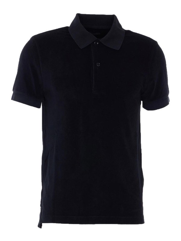 TOM FORD: polo shirts - Black Velvet Polo
