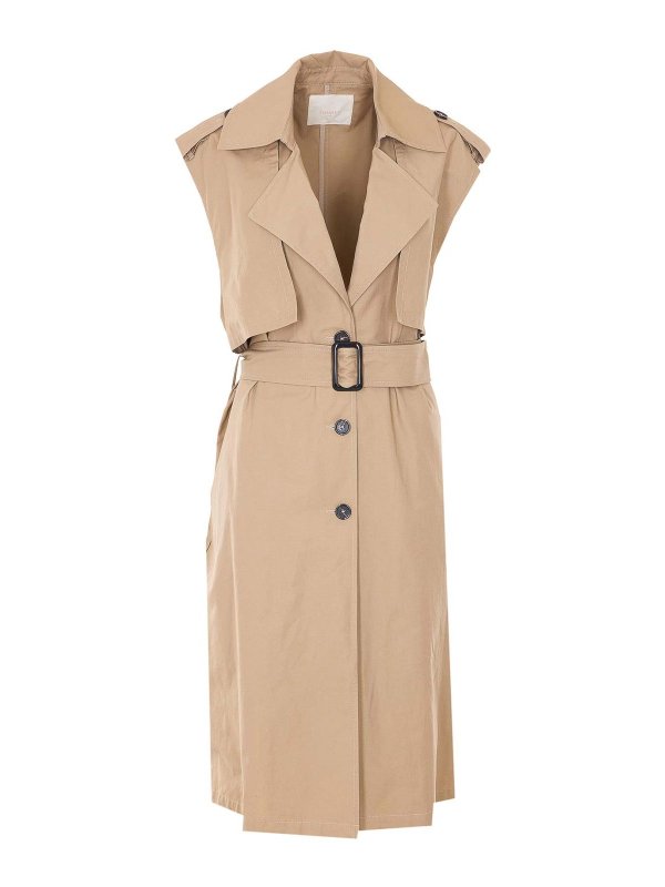 TWINSET: knee length dresses - Beige Dress