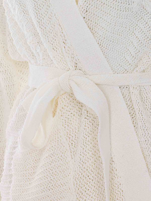 The Best Shops TWINSET: cardigans - White Knitted Cardigan