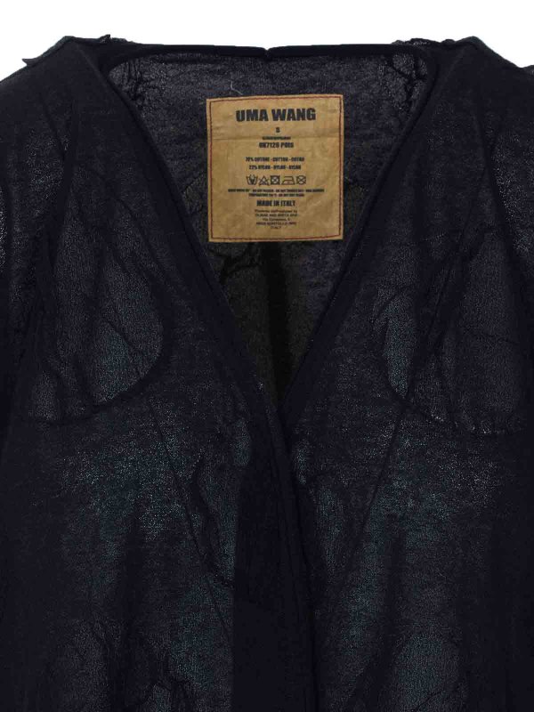 Cardigan nero shop online: UMA WANG