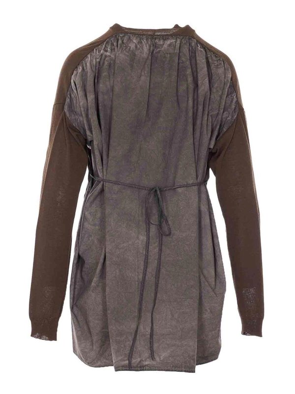 UMA WANG: crew necks online - Brown Sweater