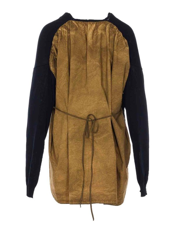 UMA WANG: cardigans online - Black Mustard Cardigan