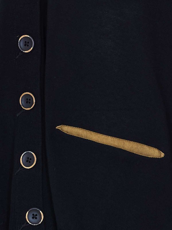 The Best Shops UMA WANG: cardigans - Black Mustard Cardigan