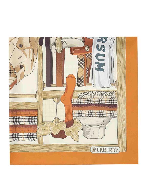 BURBERRY: Estolas y chales online - Estola - Naranja