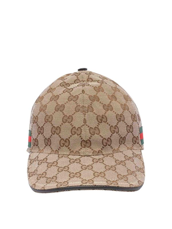 GUCCI: hats & caps - Original Gg Canvas Baseball Hat
