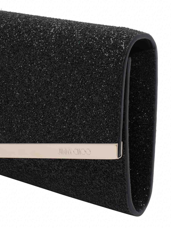 Black Emmie Clutch Replica 
online: JIMMY CHOO