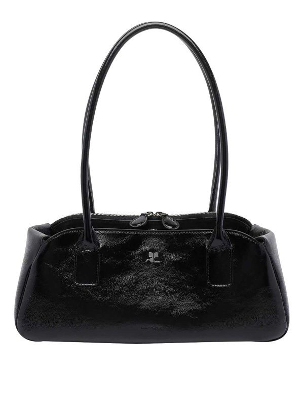 Courreges: borse a spalla - Borsa a tracolla in strip naplack