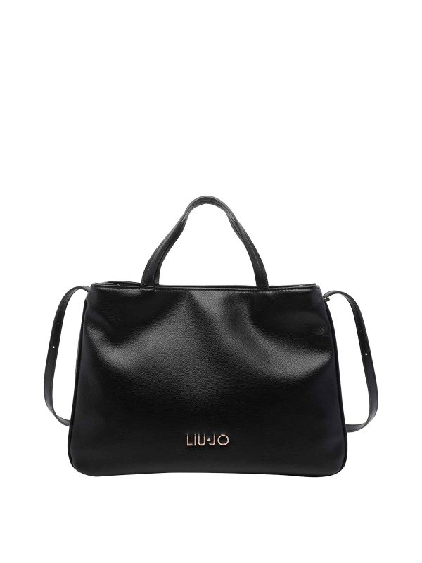 Liu Jo: borse a tracolla - Borsa a tracolla con logo nero