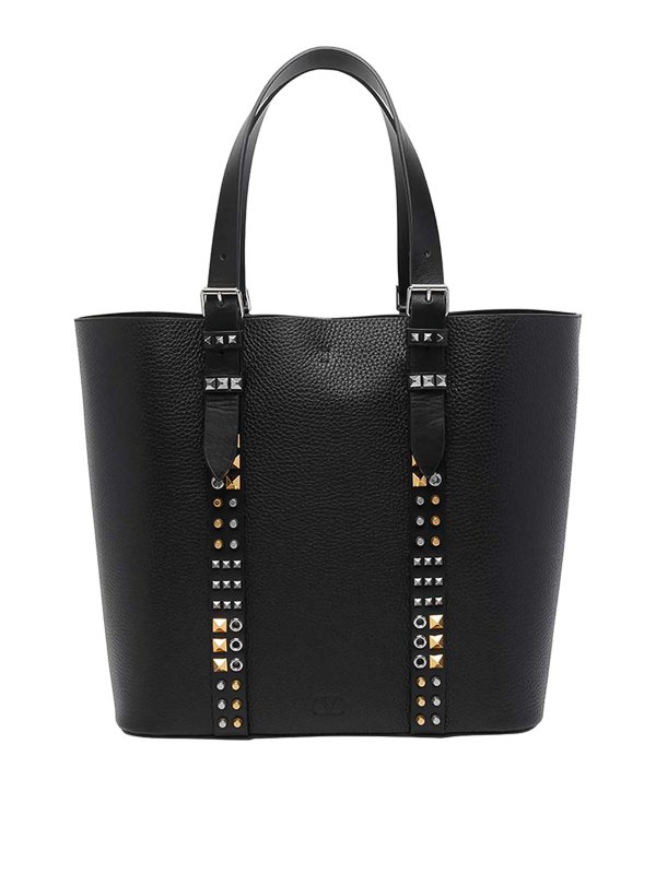 VALENTINO GARAVANI: totes bags - Medium Rockstud Tote Bag