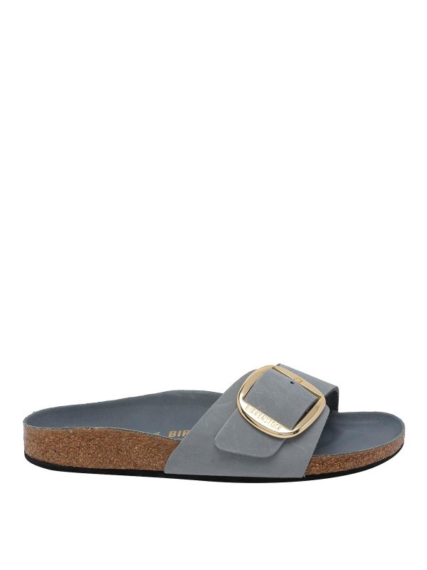 BIRKENSTOCK: sandals - Salt Gray Madrid Big Buckle Sandals