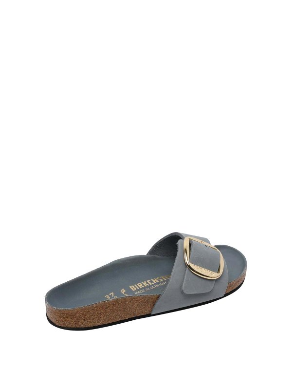 The Best Shops BIRKENSTOCK: sandals - Salt Gray Madrid Big Buckle Sandals