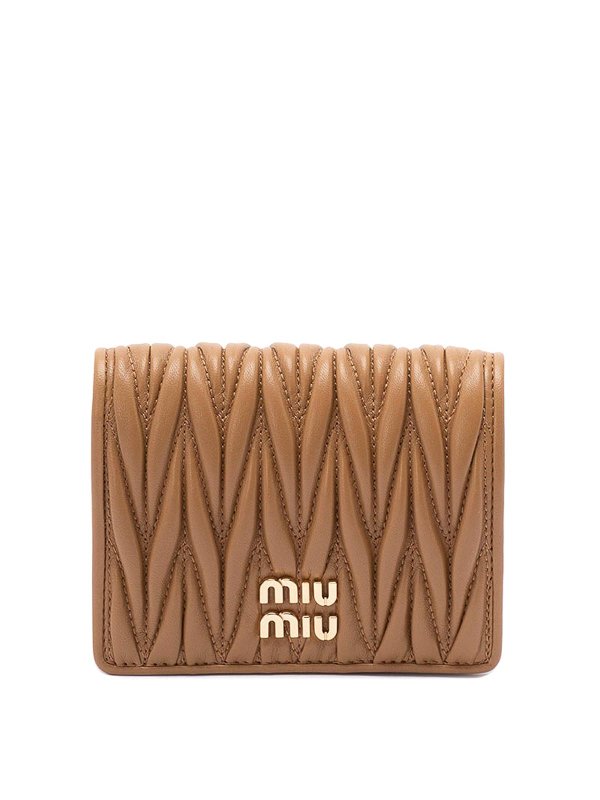 MIU MIU: wallets & purses - Matelass Nappa Leather Wallet