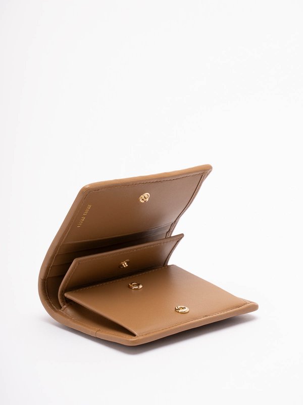 Matelass Nappa Leather Wallet shop online: MIU MIU