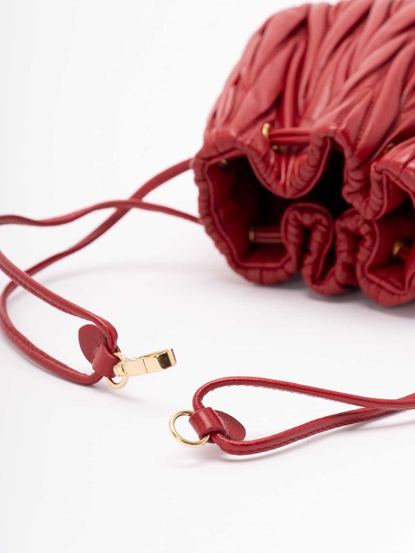 `Matelass` Nappa Leather Pouch shop online: MIU MIU