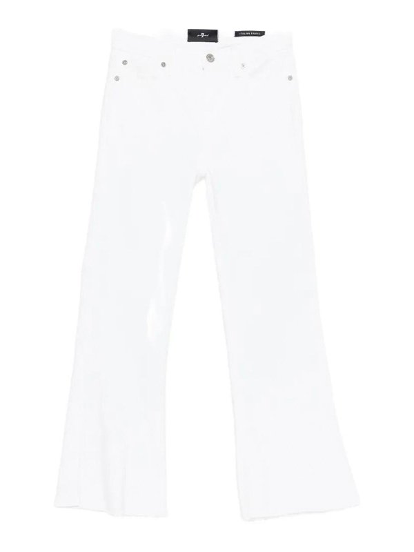 7 FOR ALL MANKIND: Jeans Rectos - Vaqueros Rectos - Blanco