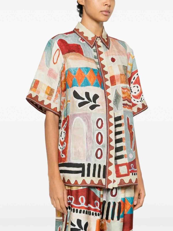 シャツ - ブルー shop online: ALEMAIS