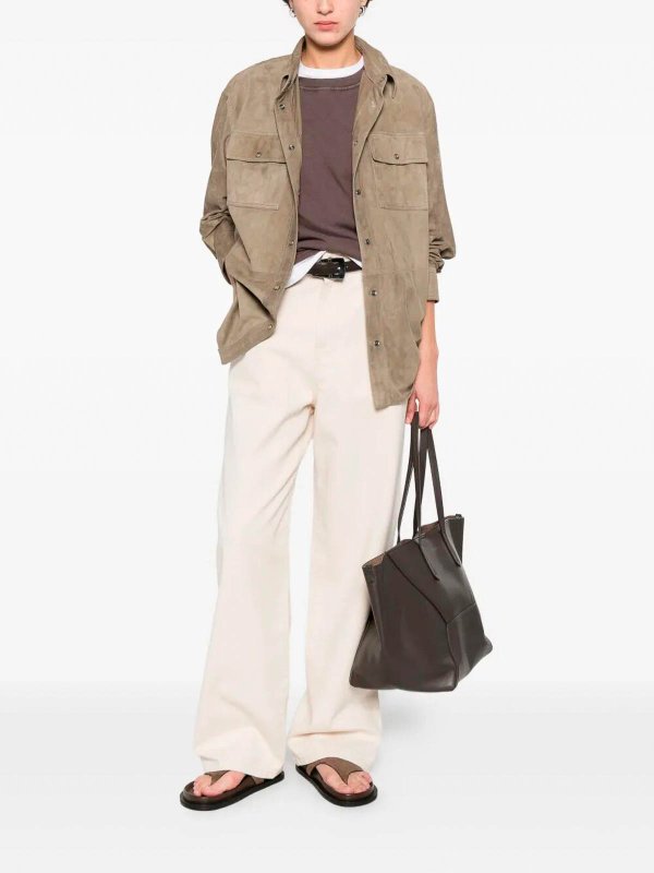 BRUNELLO CUCINELLI: shirts online - Leather Shirt
