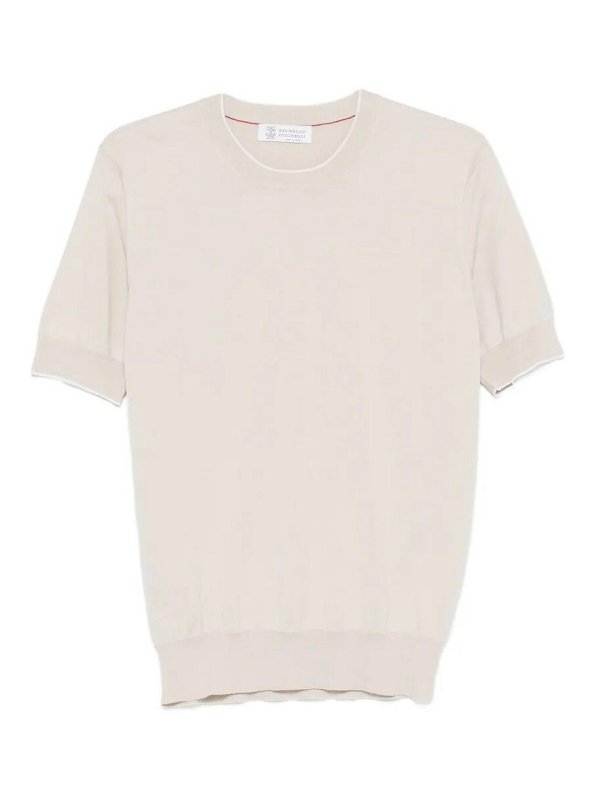 BRUNELLO CUCINELLI: T-shirts - T-Shirt - Beige