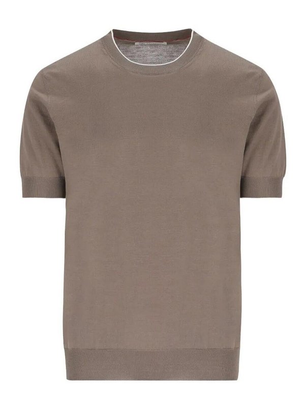 BRUNELLO CUCINELLI: t-shirts - Cotton Lightweight Knit T-Shirt