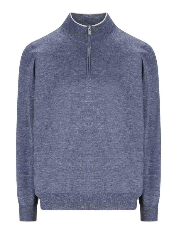 BRUNELLO CUCINELLI: crew necks - Mock-Neck Sweater