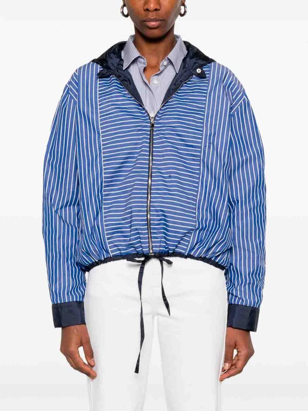 The Best Shops CUANTICO: casual jackets - Short Nylon Reversible Jacket With Hood