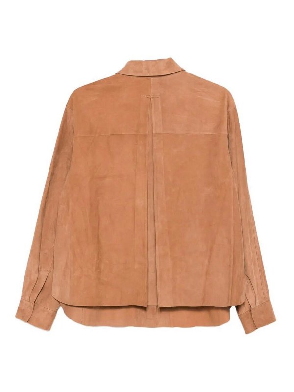 DESA 1972: leather jacket online - Leather Shirt Jacket