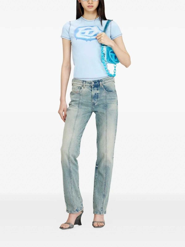 DIESEL: t-shirts online - `T-Uncuties-Long-S3` T-Shirt