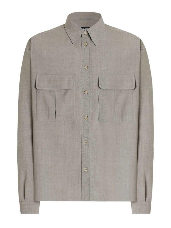 DOLCE & GABBANA: シャツ - シャツ - グレー