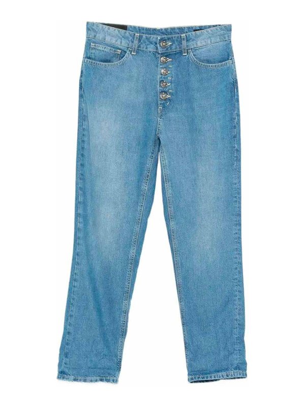 DONDUP: straight leg jeans - `Koons` Loose 5-Pocket Jeans