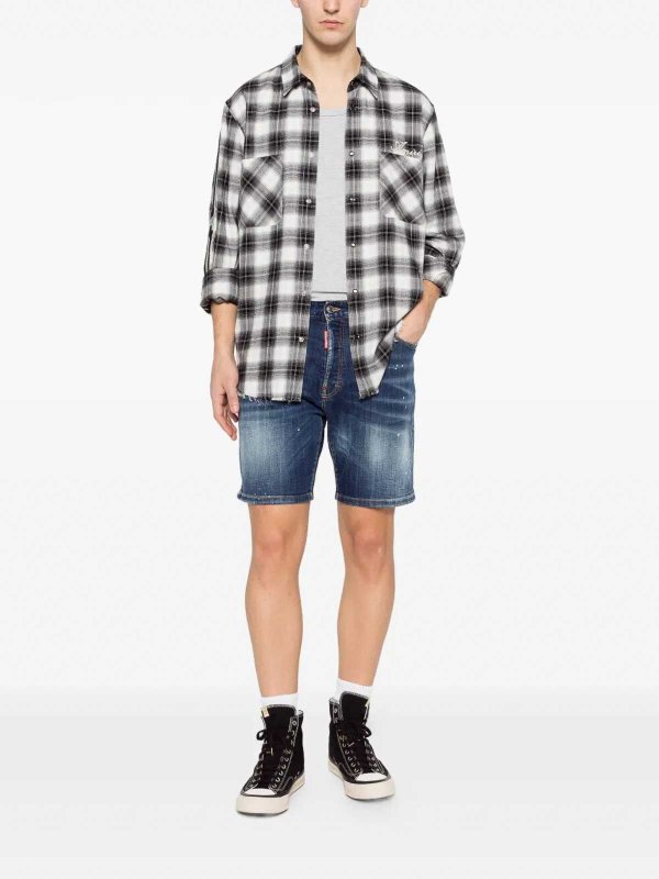 DSQUARED2: トラウザーショーツ online - ショートパンツ - ダークブルー