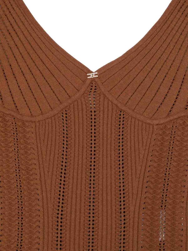 The Best Shops ELISABETTA FRANCHI: トップス＆タンクトップ - トップ/タンクトップ - ブラウン