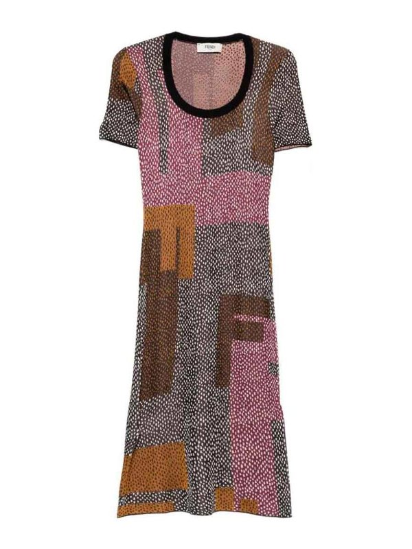FENDI: knee length dresses - `Peppered Falena` Dress