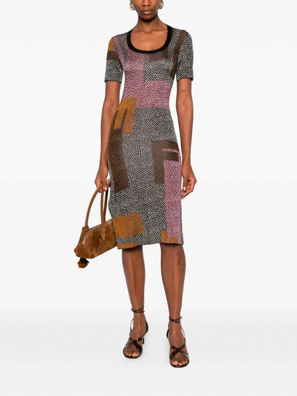FENDI: knee length dresses online - `Peppered Falena` Dress