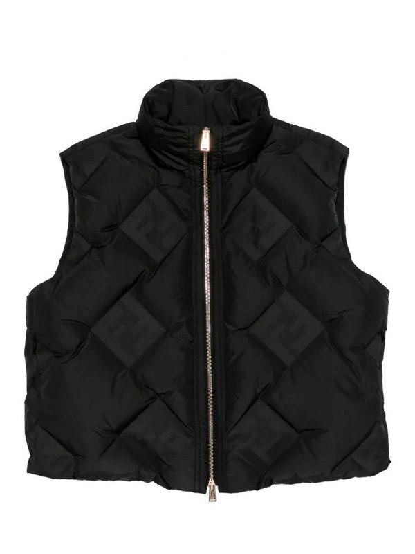 FENDI: waistcoats & gilets - Puffy Jacquard Gilet