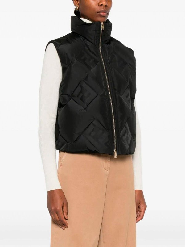 FENDI buy online Puffy Jacquard Gilet