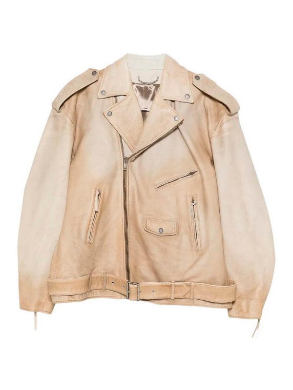 GOLDEN GOOSE: leather jacket - `Journey` Leather Jacket