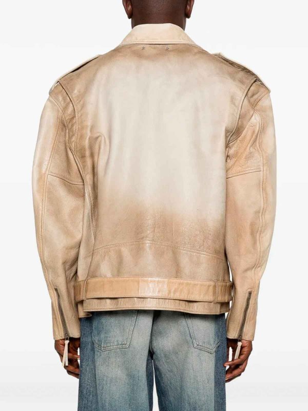 The Best Shops GOLDEN GOOSE: leather jacket - `Journey` Leather Jacket