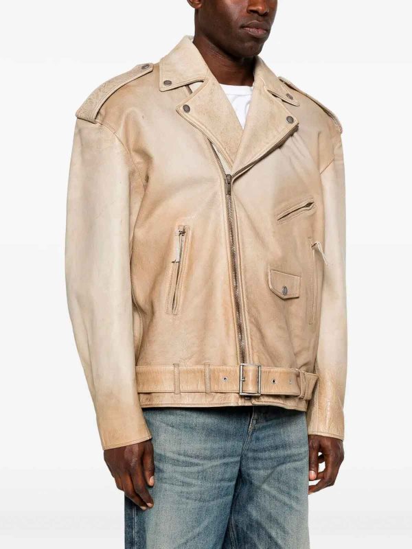 `Journey` Leather Jacket Replica 
online: GOLDEN GOOSE